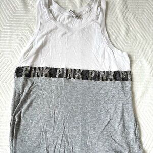 VS PINK Rhinestone Logo Tank Top Size XS